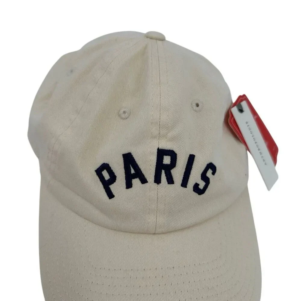 Antropologie American Needle The Wanderlust Paris Baseball Cap OS Cream Navy NWT - Picture 3 of 8